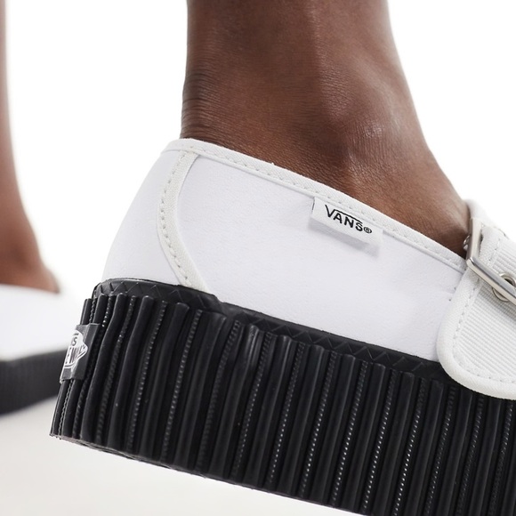 Vans White Dress Shoes with Black Trim - Picture 12 of 15